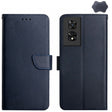 For TCL 505 Genuine Leather Fingerprint-proof Flip Phone Case(Blue) - TCL by PMC TechLife | Online Shopping South Africa | PMC TechLife | Buy Now Pay Later Mobicred