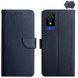 For TCL 502 Genuine Leather Fingerprint-proof Flip Phone Case(Blue) - TCL by PMC TechLife | Online Shopping South Africa | PMC TechLife | Buy Now Pay Later Mobicred