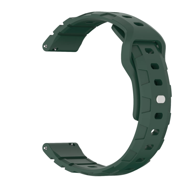 18mm Armor Silicone Watch Band(Dark Green)