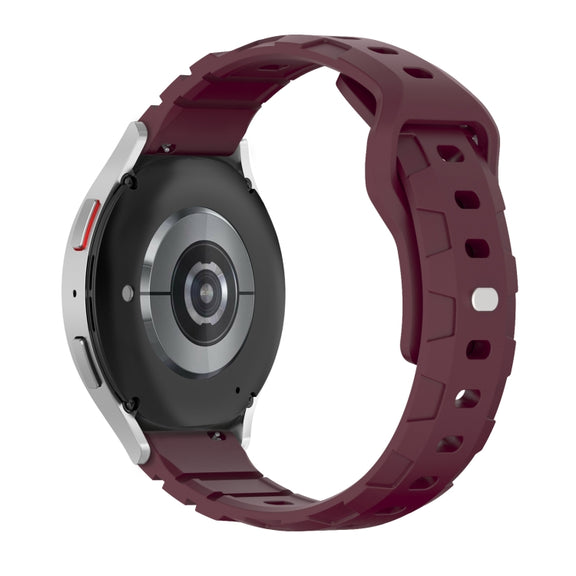 20mm Armor Silicone Watch Band(Wine Red)