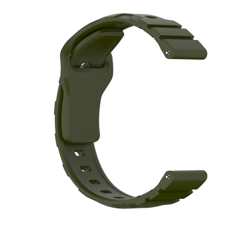 20mm Armor Silicone Watch Band(Army Green)