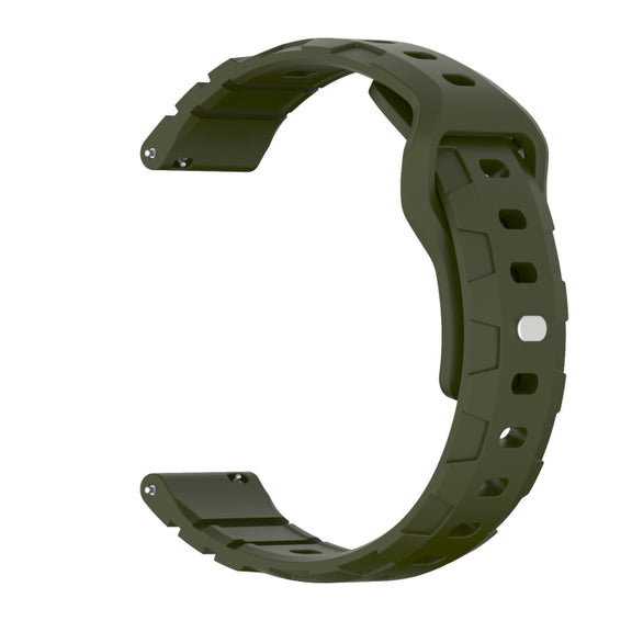 20mm Armor Silicone Watch Band(Army Green)