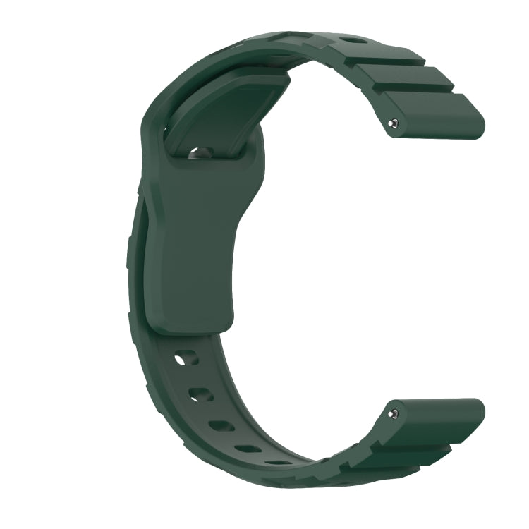 20mm Armor Silicone Watch Band(Dark Green)