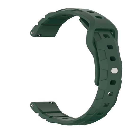 20mm Armor Silicone Watch Band(Dark Green)