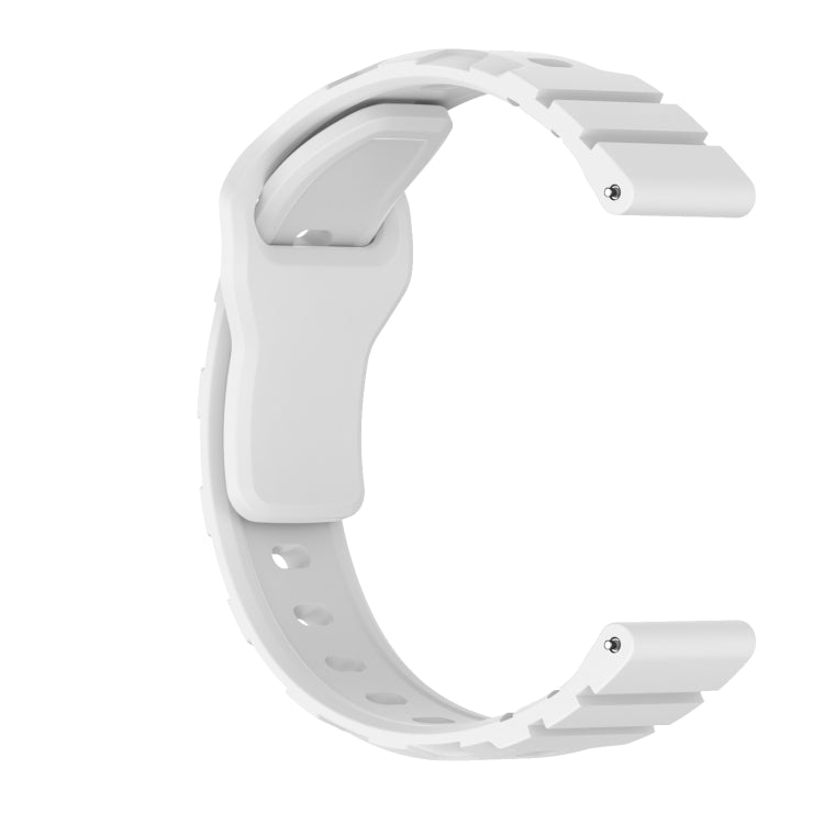 22mm Armor Silicone Watch Band(White)