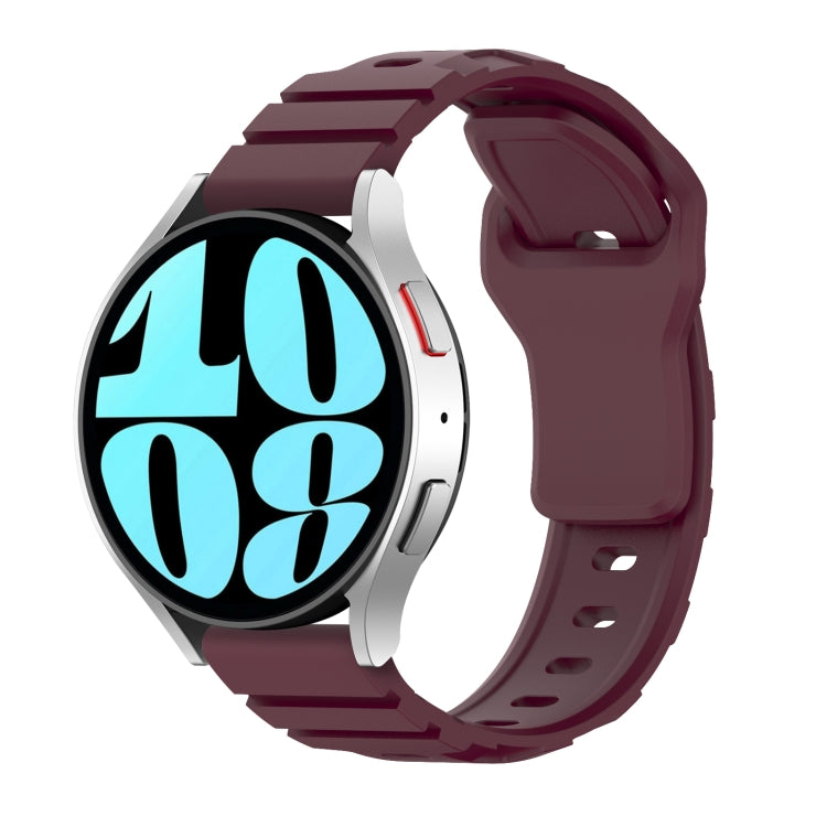 22mm Armor Silicone Watch Band(Wine Red)