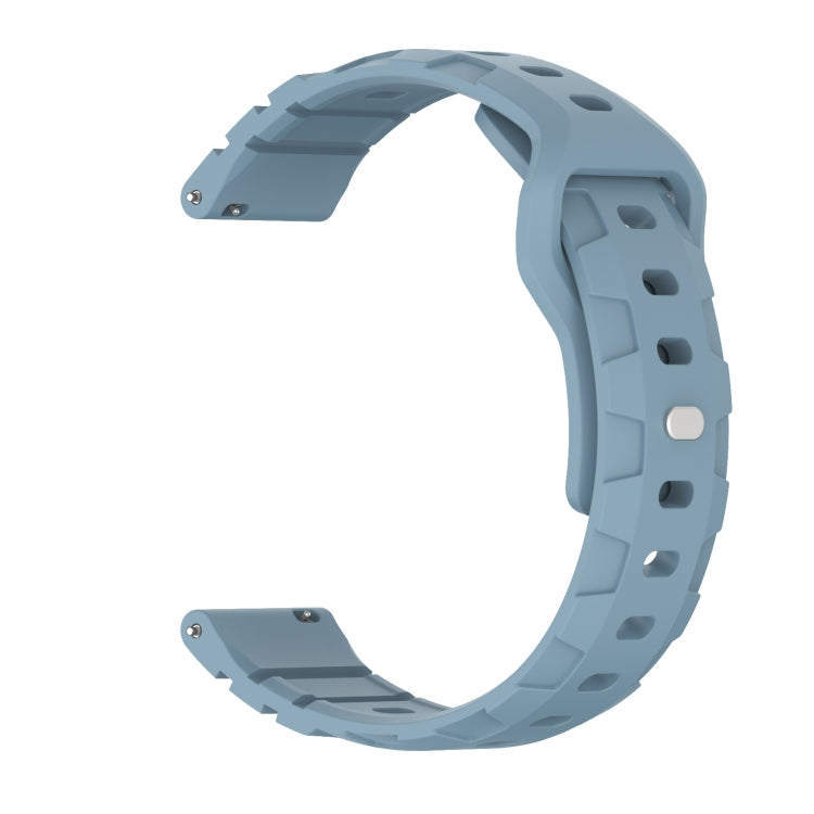 22mm Armor Silicone Watch Band(Rock Blue)