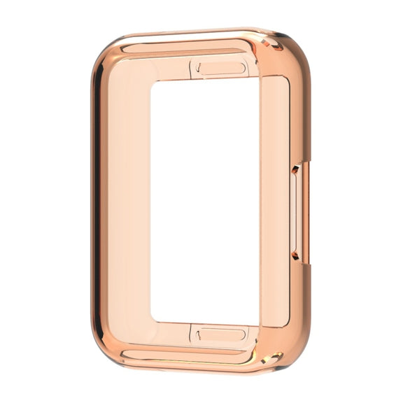 For Samsung Galaxy Fit 3 Half Pack Hollow TPU Watch Protective Case(Transparent Orange)