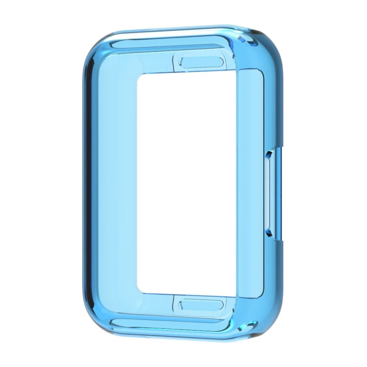 For Samsung Galaxy Fit 3 Half Pack Hollow TPU Watch Protective Case(Transparent Blue)