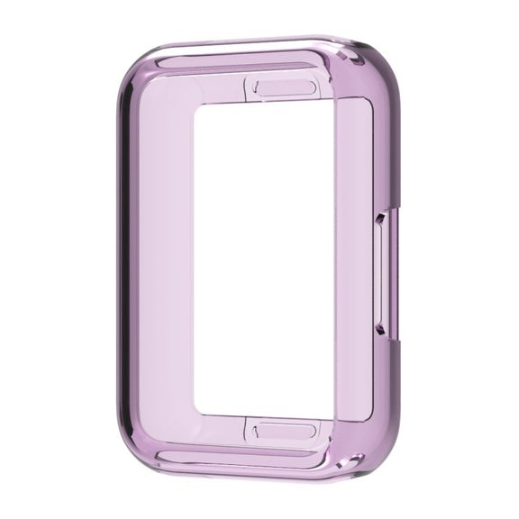 For Samsung Galaxy Fit 3 Half Pack Hollow TPU Watch Protective Case(Transparent Purple)