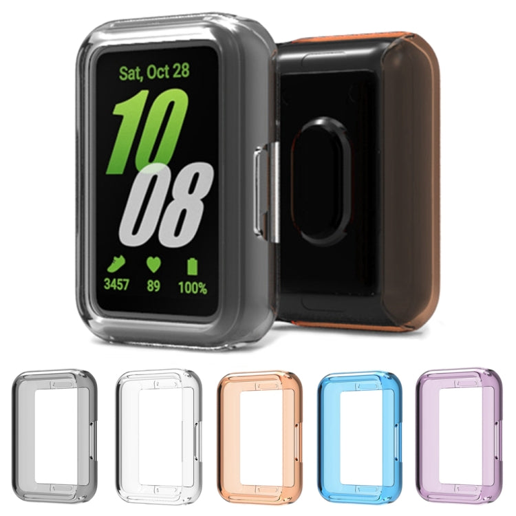 For Samsung Galaxy Fit 3 Half Pack Hollow TPU Watch Protective Case(Transparent)