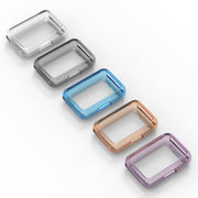 For Samsung Galaxy Fit 3 Half Pack Hollow TPU Watch Protective Case(Transparent Purple)