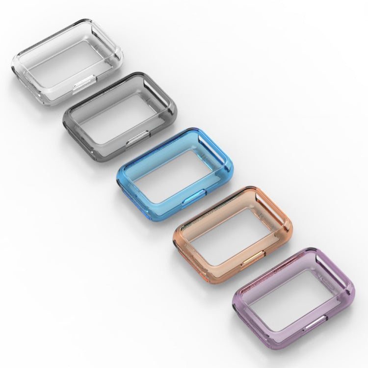 For Samsung Galaxy Fit 3 Half Pack Hollow TPU Watch Protective Case(Transparent Blue)