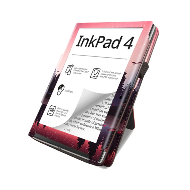 For Pocketbook InkPad Color 2 / 3 Painted Calfskin Smart Leather Tablet Case(Night)