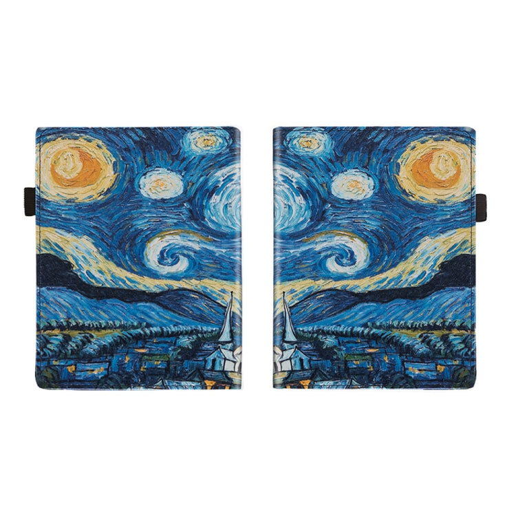 For Pocketbook InkPad Color 2 / 3 Painted Calfskin Smart Leather Tablet Case(Starry Sky)