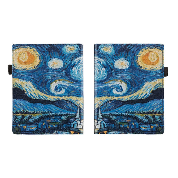 For Pocketbook InkPad Color 2 / 3 Painted Calfskin Smart Leather Tablet Case(Starry Sky)