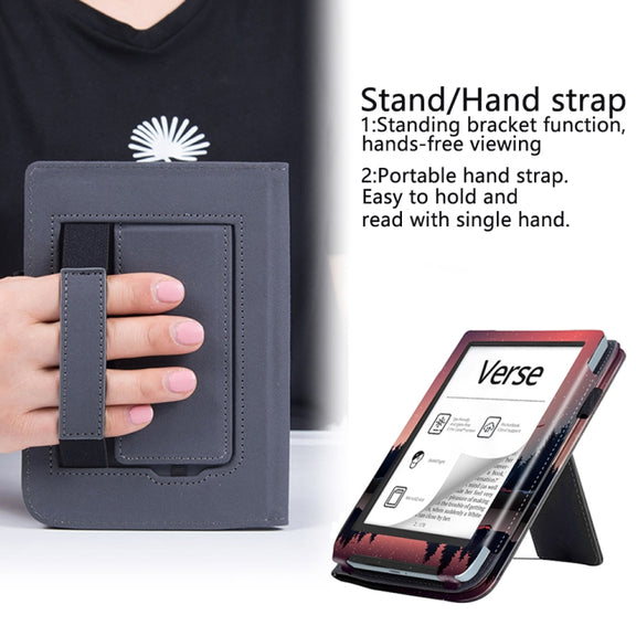 For Pocketbook Verse / Verse Pro Painted Calfskin Smart Leather Tablet Case(Night)
