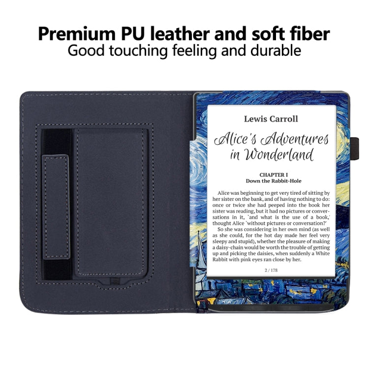 For Pocketbook Verse / Verse Pro Painted Calfskin Smart Leather Tablet Case(Starry Sky)