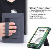 For Pocketbook Verse / Verse Pro Painted Calfskin Smart Leather Tablet Case(Plum Bossom)