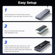 ORICO CNM2-U4 40Gbps USB4 M.2 NVMe SSD Enclosure(Grey)