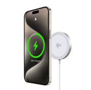 DUZZONA W18 15W Qi2 MagSafe Magnetic Suction Wireless Charger(White)