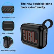 For JBL Go 4 Wireless Bluetooth Speaker Silicone Protective Case(White)