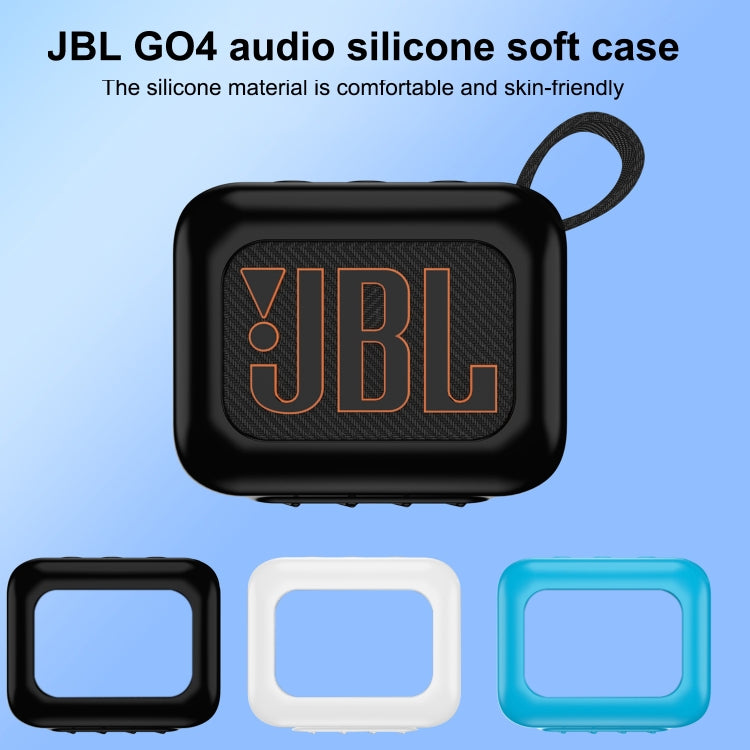 For JBL Go 4 Wireless Bluetooth Speaker Silicone Protective Case(Blue)