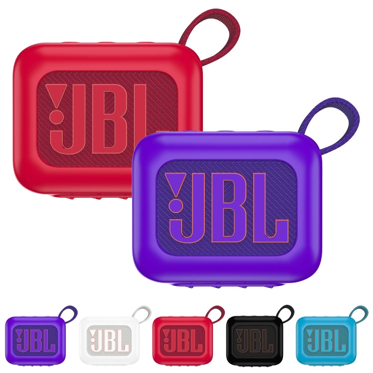 For JBL Go 4 Wireless Bluetooth Speaker Silicone Protective Case(Blue)