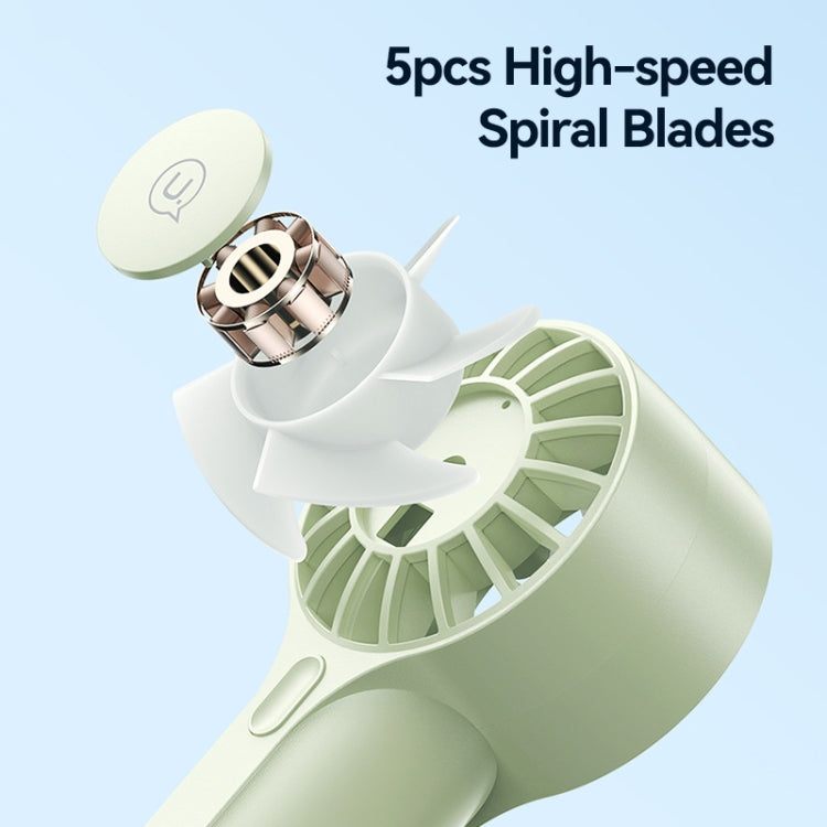 USAMS ZB288 Portable Type-C Rechargeable High Speed Handheld Mini Fan(Beige)