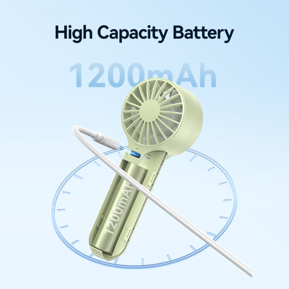 USAMS ZB288 Portable Type-C Rechargeable High Speed Handheld Mini Fan(Beige)