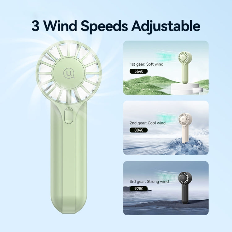 USAMS ZB288 Portable Type-C Rechargeable High Speed Handheld Mini Fan(Pink)
