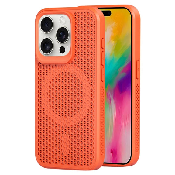 For iPhone 16 Pro Max MagSafe Magnetic Heat Dissipation Phone Case(Orange)