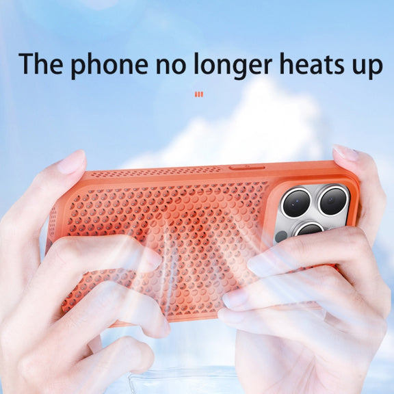 For iPhone 13 Pro Max MagSafe Magnetic Heat Dissipation Phone Case(Orange)
