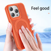 For iPhone 13 Pro Max MagSafe Magnetic Heat Dissipation Phone Case(Orange)