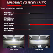 T01 1 Pair 3 inch Car Bifocal LED Lens Headlight, Left Driving (Black)