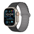 For Apple Watch Ultra 2 49mm I-Shaped Magnetic Silicone Watch Band(Black Gray) - Watch Bands by PMC TechLife | Online Shopping South Africa | PMC TechLife