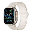 For Apple Watch Ultra 49mm I-Shaped Magnetic Silicone Watch Band(White Starlight) - Watch Bands by PMC TechLife | Online Shopping South Africa | PMC TechLife