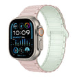 For Apple Watch Ultra 49mm I-Shaped Magnetic Silicone Watch Band(Pink Mint) - Watch Bands by PMC TechLife | Online Shopping South Africa | PMC TechLife