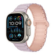 For Apple Watch Ultra 49mm I-Shaped Magnetic Silicone Watch Band(Light Purple Pink) - Watch Bands by PMC TechLife | Online Shopping South Africa | PMC TechLife