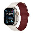 For Apple Watch Ultra 49mm I-Shaped Magnetic Silicone Watch Band(Starlight Wine Red) - Watch Bands by PMC TechLife | Online Shopping South Africa | PMC TechLife