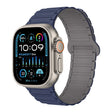 For Apple Watch Ultra 49mm I-Shaped Magnetic Silicone Watch Band(Indigo Gray) - Watch Bands by PMC TechLife | Online Shopping South Africa | PMC TechLife
