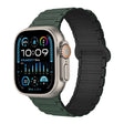 For Apple Watch Ultra 49mm I-Shaped Magnetic Silicone Watch Band(Dark Teal Black) - Watch Bands by PMC TechLife | Online Shopping South Africa | PMC TechLife
