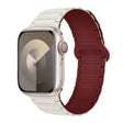 For Apple Watch SE 40mm I-Shaped Magnetic Silicone Watch Band(Starlight Wine Red) - Watch Bands by PMC TechLife | Online Shopping South Africa | PMC TechLife