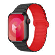 For Apple Watch 42mm I-Shaped Magnetic Silicone Watch Band(Black Red) - Watch Bands by PMC TechLife | Online Shopping South Africa | PMC TechLife