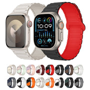 For Apple Watch 38mm I-Shaped Magnetic Silicone Watch Band(Mint White)
