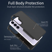 For Samsung Galaxy S24 5G RedPepper Armor PC Hybrid TPU Phone Case(Black)