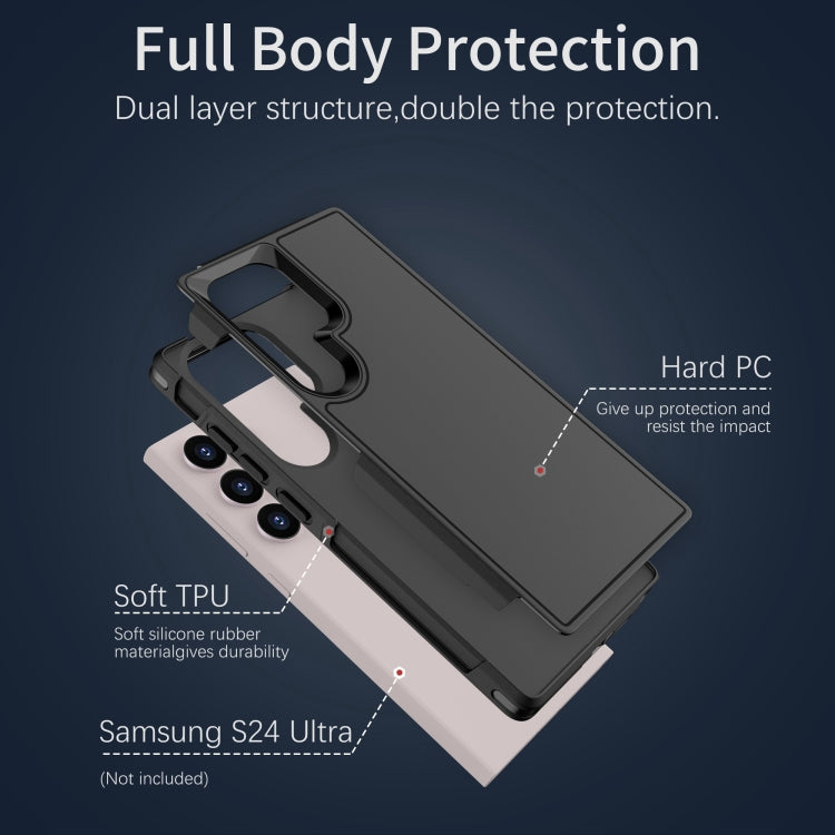 For Samsung Galaxy S23 Ultra 5G RedPepper Armor PC Hybrid TPU Phone Case(Black)