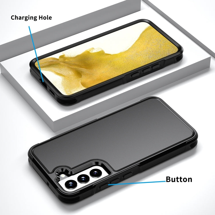 For Samsung Galaxy S22+ 5G RedPepper Armor PC Hybrid TPU Phone Case(Black)
