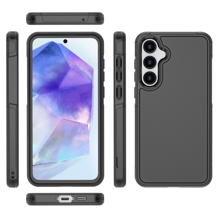 For Samsung Galaxy A55 5G RedPepper Armor PC Hybrid TPU Phone Case(Black)