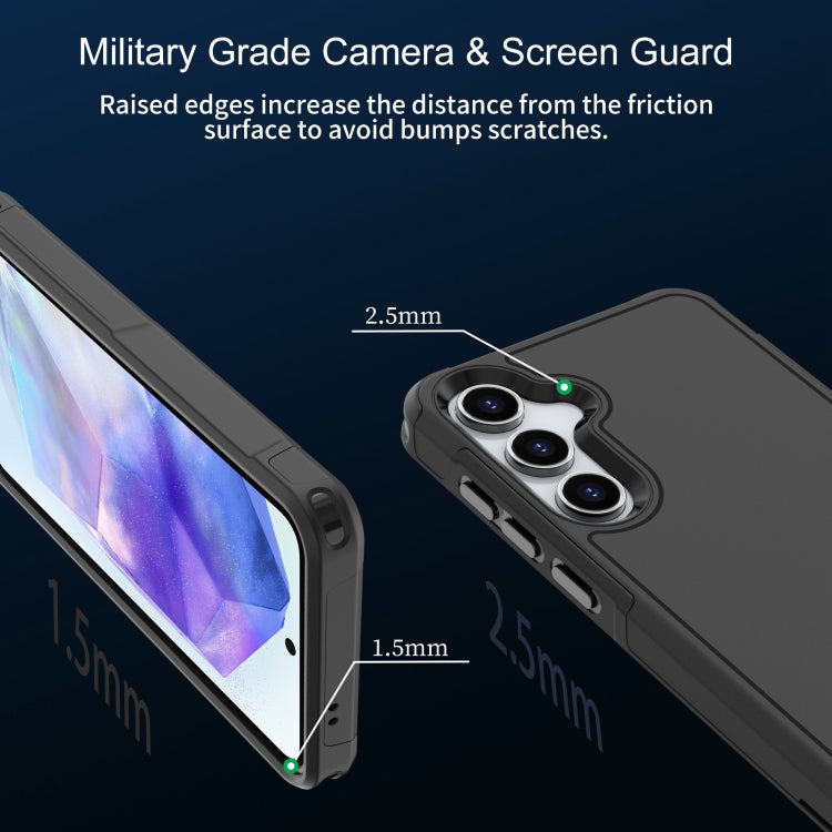 For Samsung Galaxy A55 5G RedPepper Armor PC Hybrid TPU Phone Case(Black)